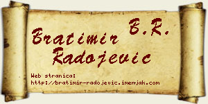 Bratimir Radojević vizit kartica